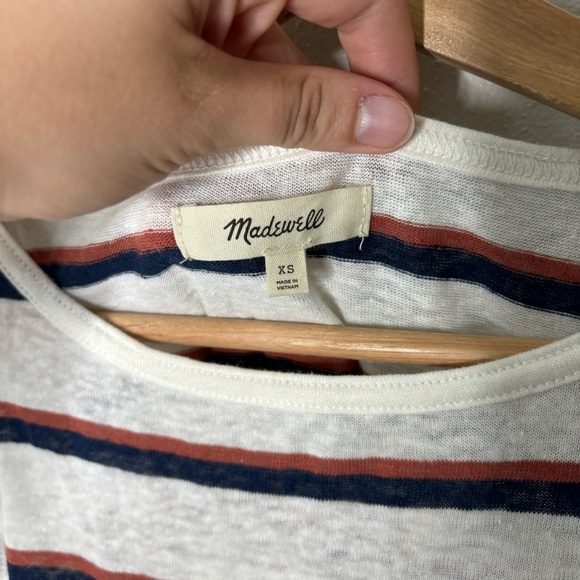Madewell Modern Linen Tank Top in Stripe xs - Picture 4 of 6